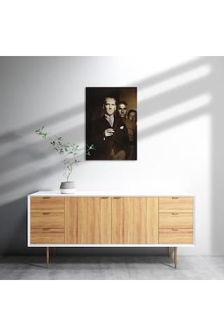 Cakasepetim Mustafa Kemal Atatürk Karizmatik Ahşap Mdf Tablo