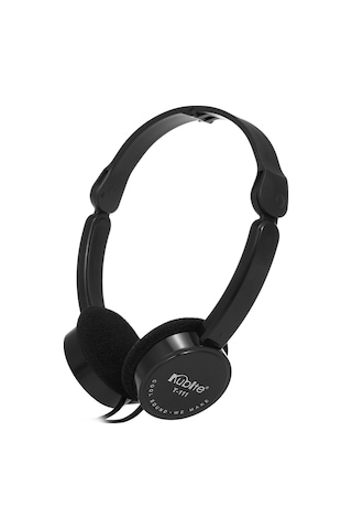 Mufunye Kubıte T-111 3.5mm Kablolu Kulaklık, Çevirilebilir, Hafif 60g , Yüksek Kaliteli Ses, Gürültü Yalıtımı, Siyah