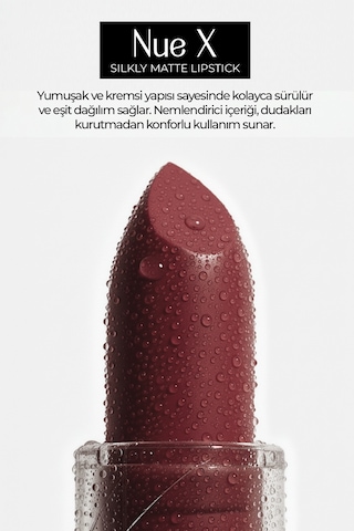 Nue X Silkly Matte Lipstick Wine Red 06 0