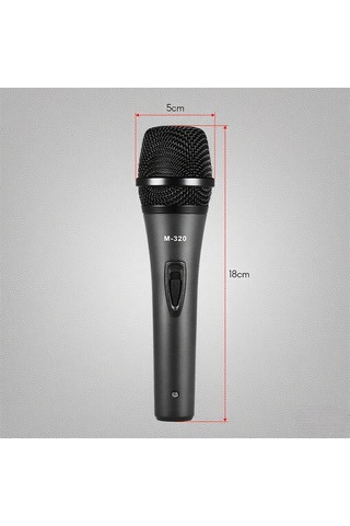Samdoo M-320 Metal Dinamik Mikrofon: Kaliteli Ses, Kalp Formu Yönlendirme, 5m Kablolu, Klüp Ve Karaoke İçin