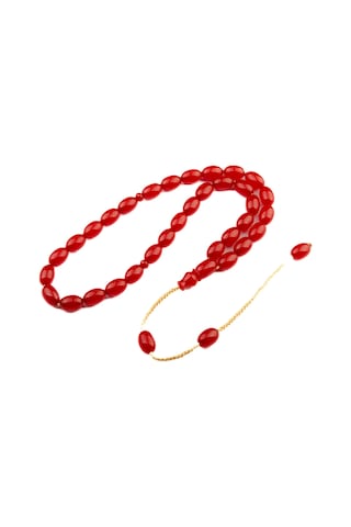 Burhan Sağlam Özel Seri Osmanlı Benzetme Kapsül Kesim 13x8 Mm Sıkma Kehribar Sistem Püsküllü Tesbih Bs24628