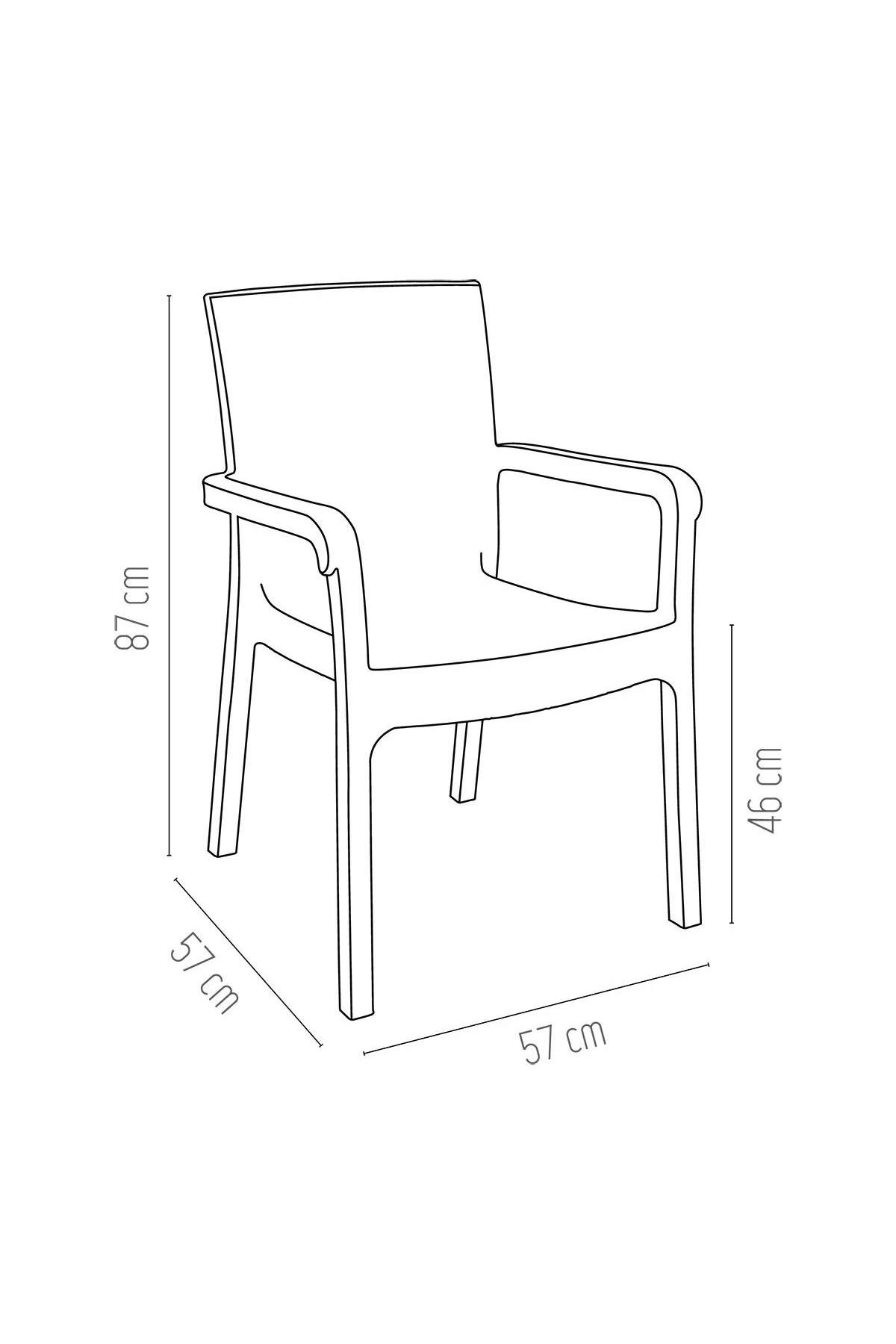 Holiday Markiz Sandalye 2 Li Set Acı Kahverengi