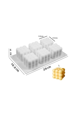 Bubble Mum Silikon Kalıbı 3d Büyük Çoklu Bubble Kalıbı Bakeware 6'lı Çok Renkli