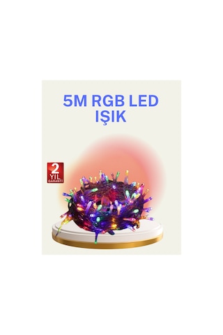 Şeffaf Kablolu 50 Ampullü 5 Metre Led Işık Dekoratif Aydınlatma Diğer
