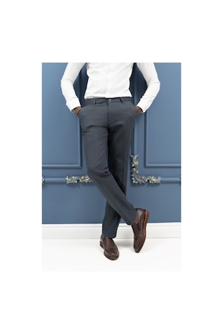 Notra Regular Fit Pamuklu Dokulu Kışlık Gabardin Pantolon Lacivert