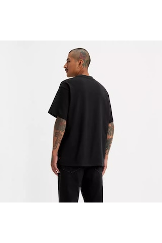 Levi's Erkek Logo İşlemeli 100% Pamuk Siyah T-shirt - A0637-0001 Siyah