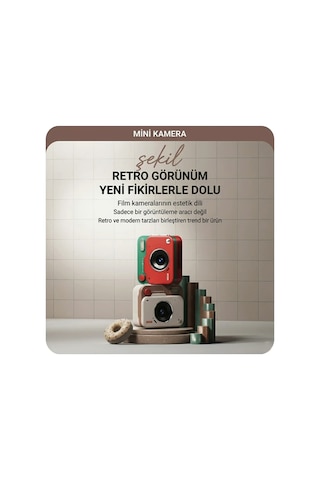 48 Mp Mini  Retro Tasarımlı Video Kayıt Şarjlı Mini Kamera Aksiyon Kamera