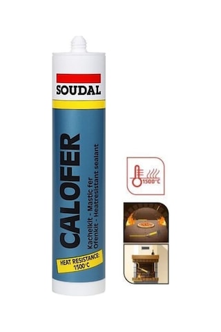 Soudal Calofer 1500 C Isıya Dayanıklı Şömine Fırın Soba Mastik 300 Ml Siyah