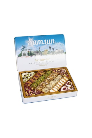 Tuğba Kuruyemiş Geleneksel Tatlar Metal Kutu 540 Gr Samsun Turkish Delight