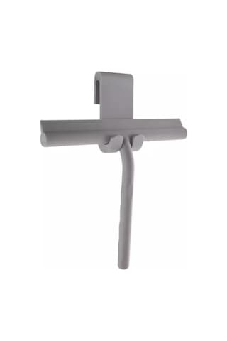 Mufunye Gri Silikon Cam Sılama Aleti - Duş Kapısı, Banyo, Araba Camı Temizleyici - Halka İle Kolay Asma - Dayanıklı Temizlik Gereci Gri