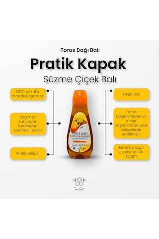 Toros Dağı Pratik Kapak Süzme Çiçek Balı 400 G