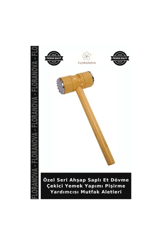 Özel Seri Ahşap Saplı Et Dövme Çekici Yemek Yapımı Pişirme Yardımcısı Mutfak Aletleri
