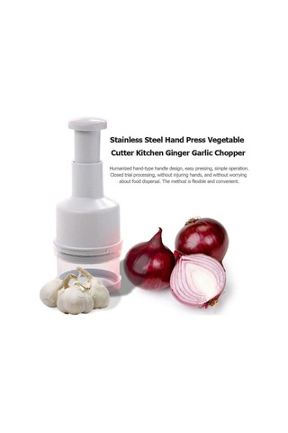 Stainless Steel Onion Cutting Instrument / Ginger Garlic Cutter, Size: 22x8x8cm, Random Color Delivery Diğer