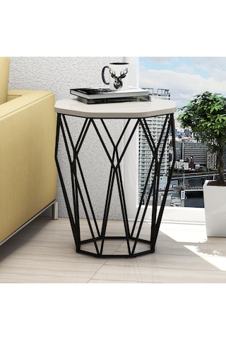 Variant Sofya Metal Yan Sehpa - Krem