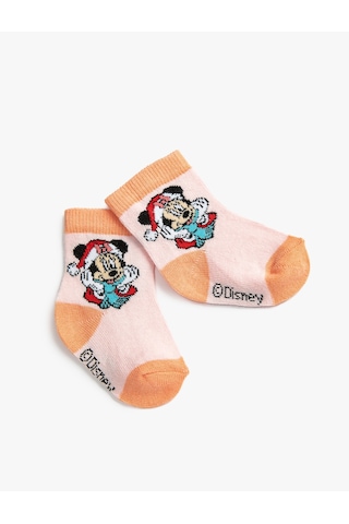Koton Minnie Mouse Baskılı Çorap Lisanslı Pembe 3smg80009aa Gül Gülkurusu