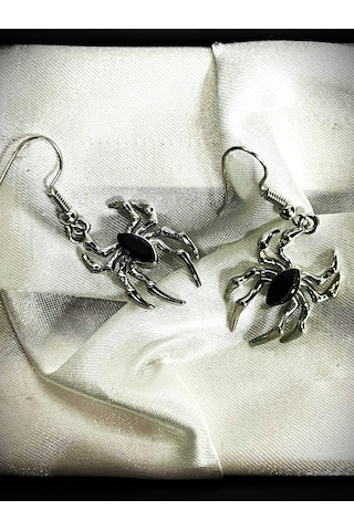 Dükkan Design Onix Taşlı Örümcek Küpe Gümüş