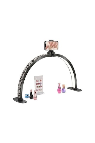 Trled F-700a 70cm Zebra Desenli Katlanabilir Masaüstü Manikür Ve Protez Tırnak Lambası Beyaz - Beyaz Işık
