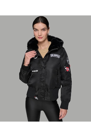 Karl Lagerfeld Kadın Mont Lwomp839-blk Siyah