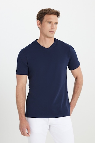 Ac&Co / Altınyıldız Classics Slim Fit Dar Kesim V Yaka Pamuklu Erkek Tişört Lacivert