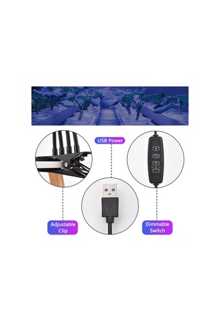 Hfambition 40w 84leds Dört Kafa Bitki Büyüme Lambası - 10 Seviye Parlaklık, 3/9/12saat Zamanlama, Kırmızı/mavi/kırmızı+mavi Modları Diğer