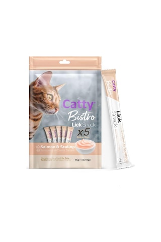 Catty Bistro Somonlu Ve Deniz Taraklı Yetişkin Kedi Krema Ödülü 5 X 14 Gr