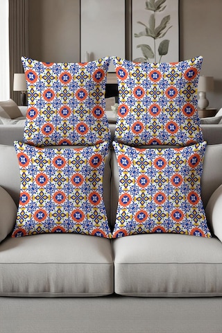 Dijital Baskılı Yumuşak Dokulu 4 Lü Kırlent Kılıfı Takımı 43x43 Cm Krl0066 Renkli