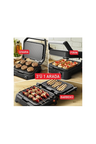 Tefal Tost Makinesi Supergrıll 3 In1 Black