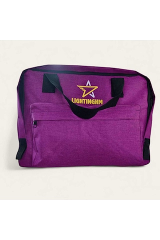 35 Litre 3 Cepli Seyahat Spor Gezi Suya Dayanıklı Uzun Askılı Kabin Boy Mor Omuz El Çantası Mor