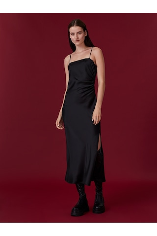 Slim Fit Kadın Elbise Siyah