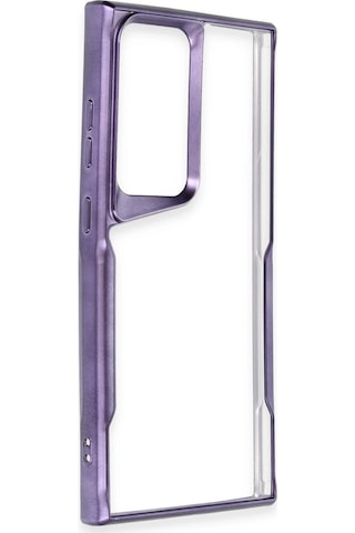 Newface - 93 - Samsung Galaxy Uyumlu S23 Ultra Kılıf Boyi Silikon Kapak - - Csmo-tex - Derin Mor