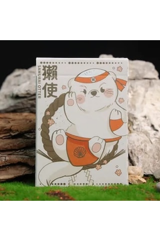 Room One Samurai Otter Hono Edition Standard Red Premium Oyun Kağıdı İskambil Kartları Destesi