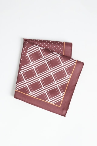 Ac&Co / Altınyıldız Classics Erkek Bordo - Beyaz Desenli Mendil Bordo - Beyaz