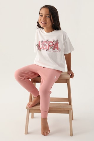 U.s. Polo Assn Lisanslı Daisy Krem Kız Çocuk Pijama Takımı 5274-43035 Krem