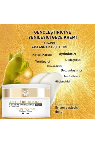 Yves Rocher ve Yenileyici Gece Kremi 50 ML