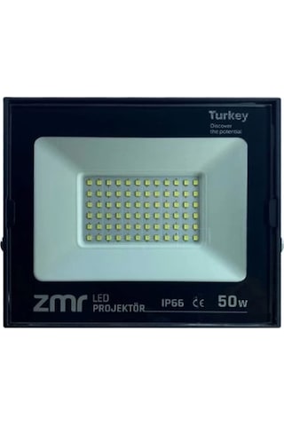 Zmr 50w Ultra Slım Led Projektor 6500k Beyaz Işık Çok Renkli