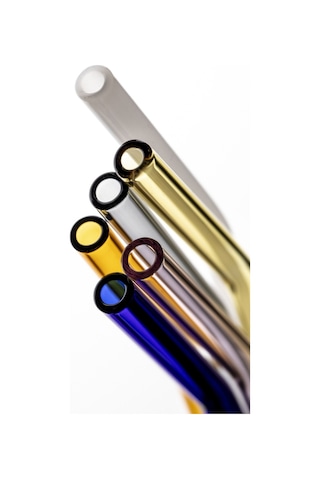 Cam Pipet 8 x 200 Mm Renkli Eğimli 6 Lı + Fırça Set