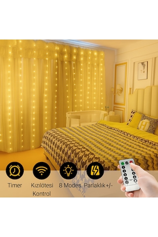 Su Geçirmez Led Dize Işıklar Uzakta Kumandalı Parti Düğün Ev Gün Işığı