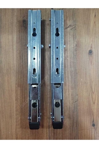 Mandallı Katlanabilir Masa Konsolu 1 Çift Çinko 40cm Gri