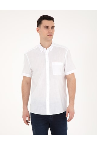 Pierre Cardin Erkek Beyaz Gömlek Kısa Kollu 50284267-vr013 Beyaz