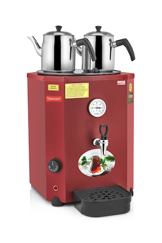 Emir Jumbo Çay Kazanı 2 Demlikli Çay Makinesi 23 Lt