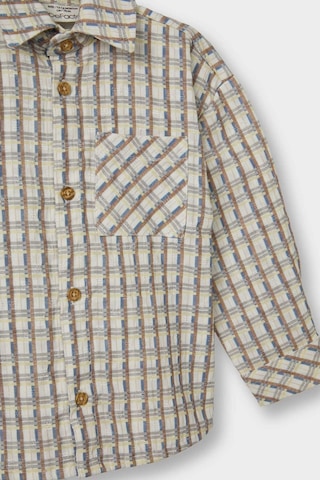 Defacto Erkek Bebek Kareli Gofre Dokulu Uzun Kollu Gömlek F5128a525aubg286 Bej