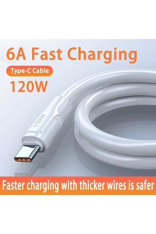 Bn95 Type-c 2 Metre Kablo 120w Süper Hızlı 6 Amper Ultra Kalın Şa