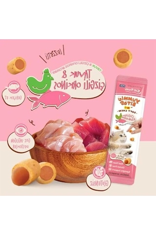 Yumuşak Çiğnenebilir Kedi Ödülü - Tavuk Ve Orkinos Aromalı