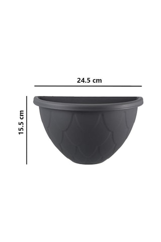 Omnipazar So-dd01 Dekoratif Damla Duvar Saksı 1.4 Litre Antrasit 6 Adet