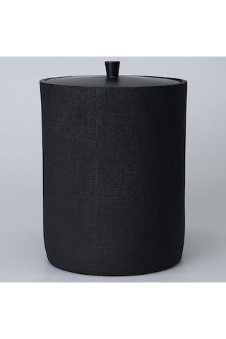 Linen Çöp Kovası Siyah