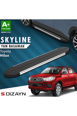 S-dizayn Toyota Hilux 8 Skyline Krom Yan Basamak 203 Cm 2015 Üzeri A+ Kalite