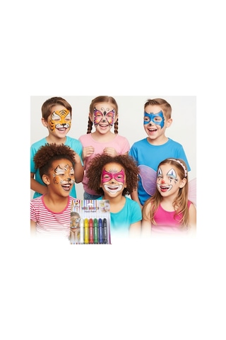 Lino Yüz Boyası 6 Renk Çevirmeli Ln-905 Çok Renkli