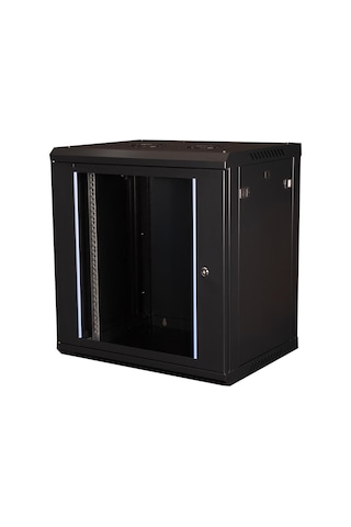 Lande - 12u 19" Duvar Tipi Rack Kabinet Genişlik: 600 Mm Derinlik: 450 Mm Siyah
