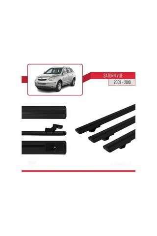 Saturn Vue Opel Antara 2008-2010 Arası İle Uyumlu Basic Model Ara Atkı Tavan Barı Siyah 3 Adet