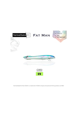 Nanıwaosakashı Fat Man 135mm 26gr Topwater C950